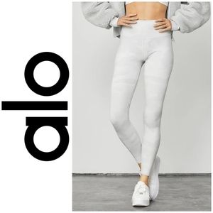 ALO "White Camo" High-Waist Yoga Leggings (S)